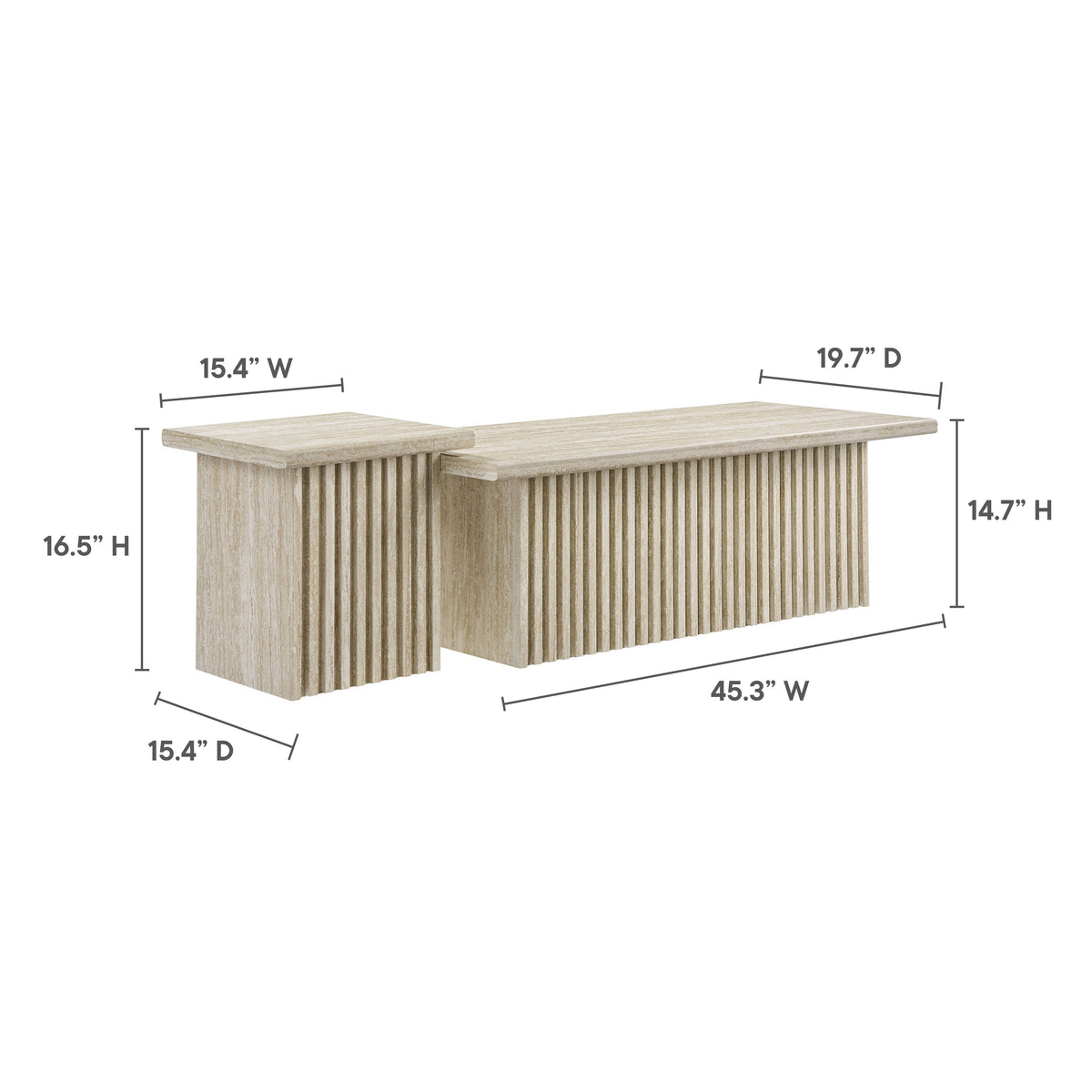 Render Nesting Coffee Tables Set of 2 by Modway, photo 12 of 14