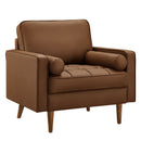 Valour Tufted Vegan Leather Accent Armchair by Modway