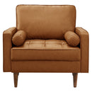 Valour Tufted Vegan Leather Accent Armchair by Modway
