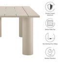 Nautica Outdoor Patio 87" Rectangular Aluminum Dining Table by Modway by HouseOfZazla
