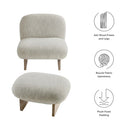 Loyal Boucle Fabric Accent Chair and Ottoman Set by Modway by HouseOfZazla