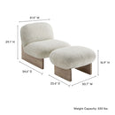 Loyal Boucle Fabric Accent Chair and Ottoman Set by Modway by HouseOfZazla