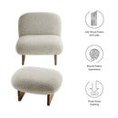 Loyal Boucle Fabric Accent Chair and Ottoman Set by Modway by HouseOfZazla