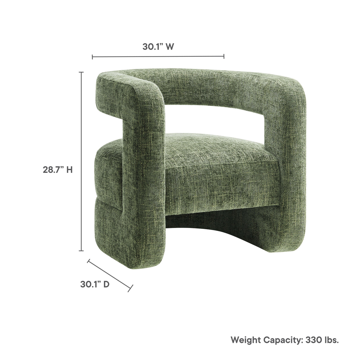 Jaylin Upholstered Chenille Accent Chair by Modway, photo 19 of 21