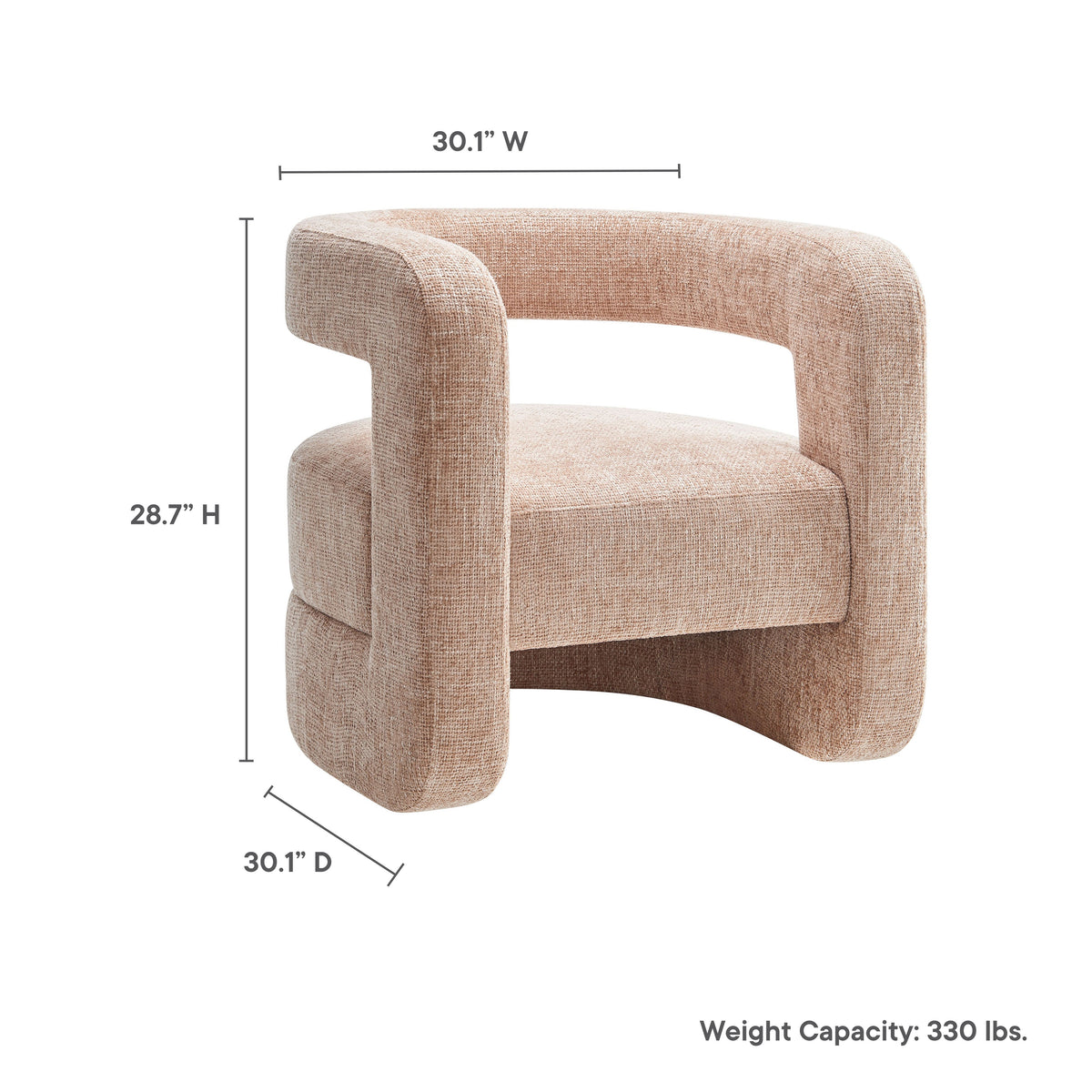 Jaylin Upholstered Chenille Accent Chair by Modway, photo 18 of 21