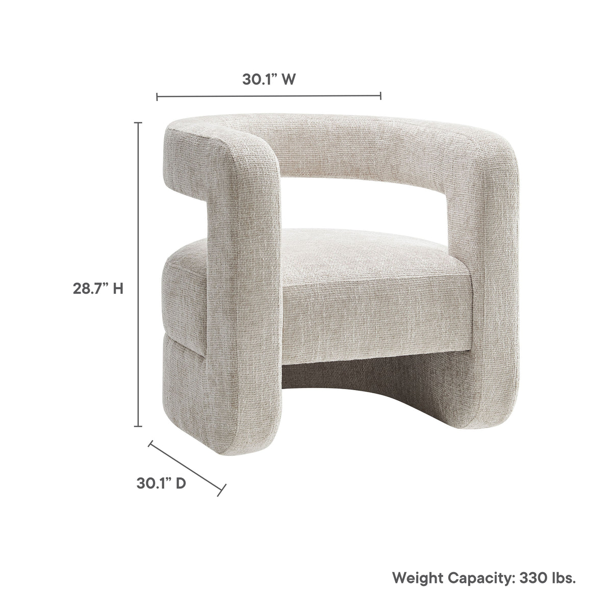 Jaylin Upholstered Chenille Accent Chair by Modway, photo 2 of 21