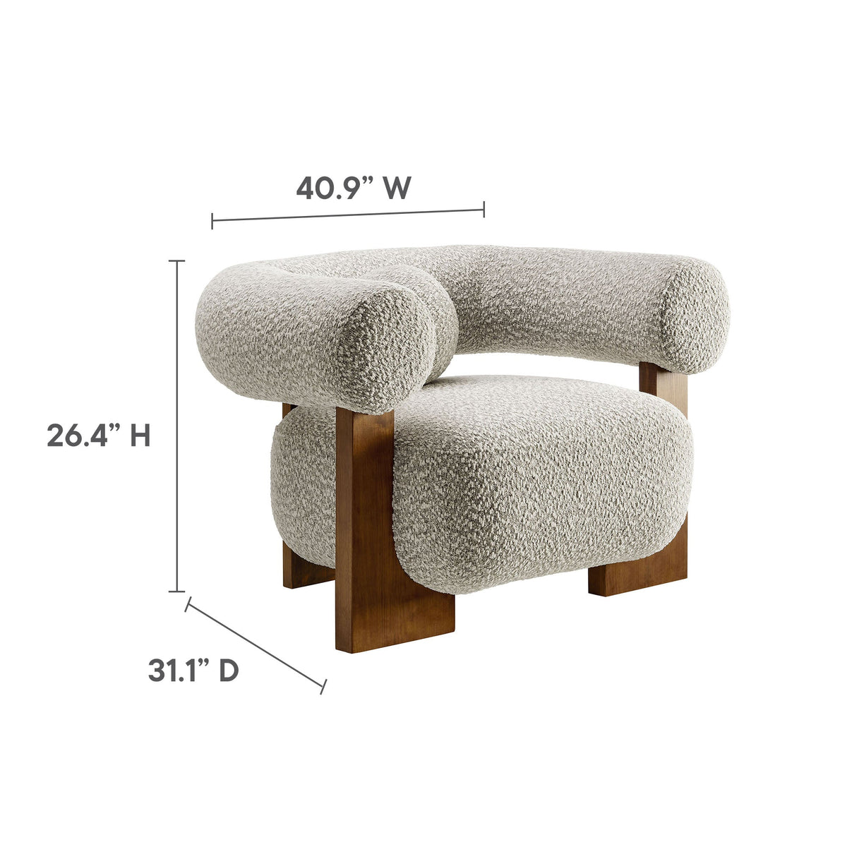 Jace Boucle Accent Chair by Modway, photo 13 of 14