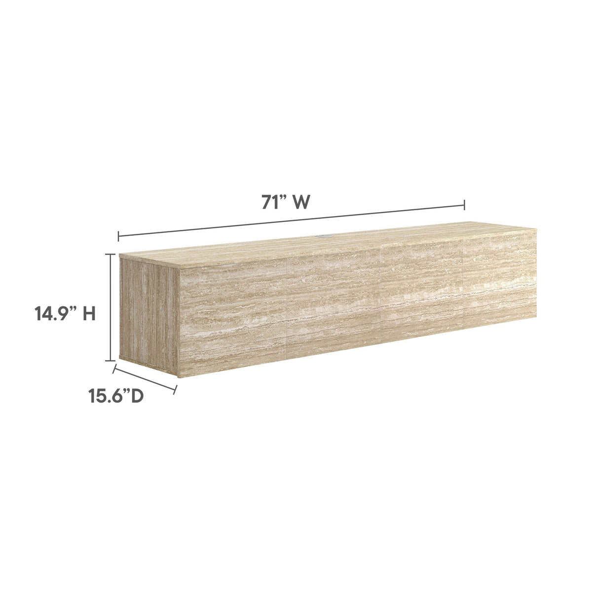 Terra 71" Wall-Mounted TV Stand by Modway, photo 3 of 7