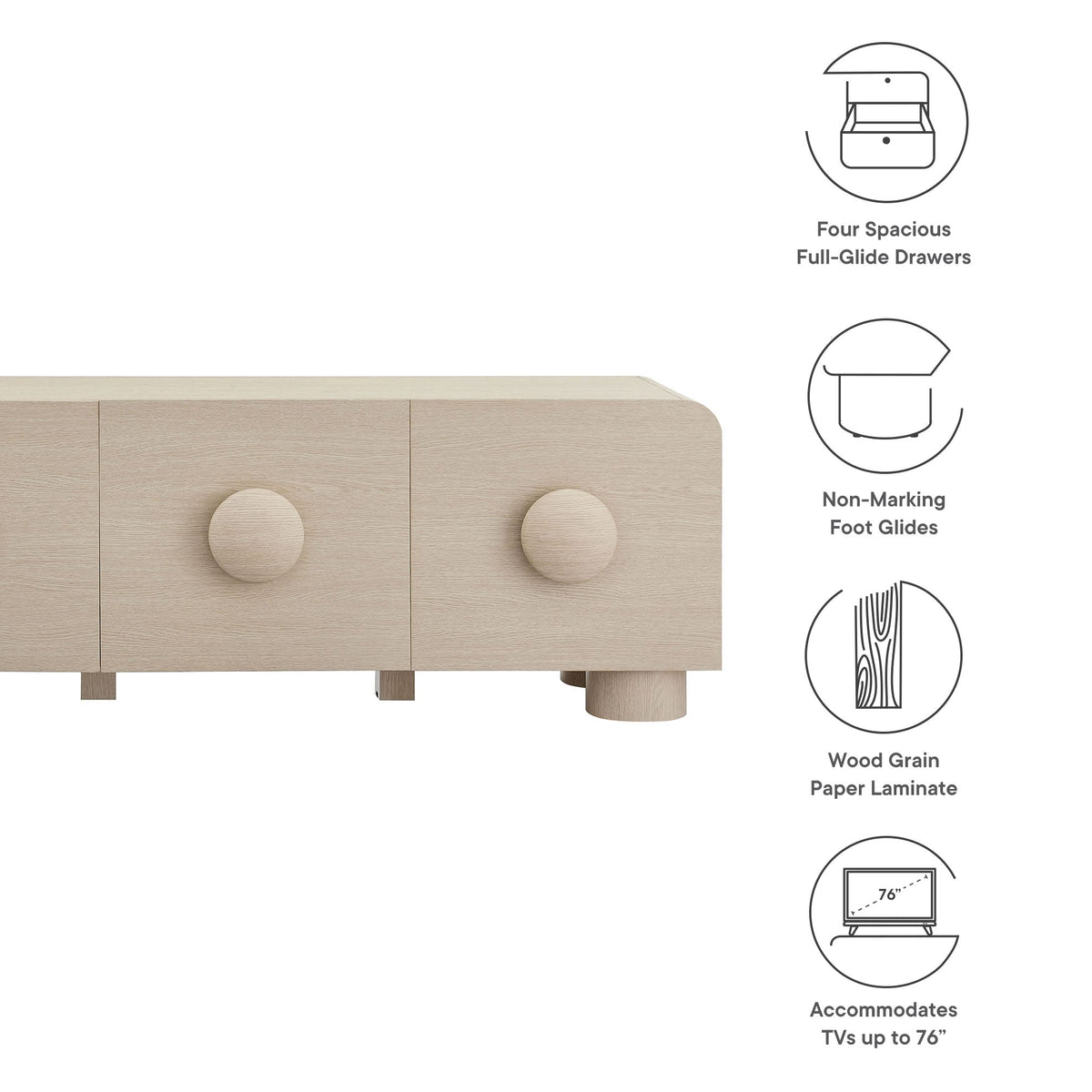 Sonnet 69" Low Profile TV Stand by Modway, photo 13 of 14