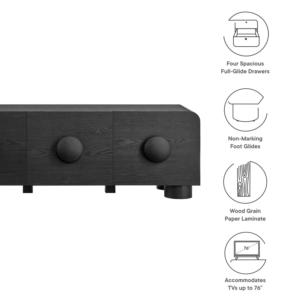 Sonnet 69" Low Profile TV Stand by Modway, photo 2 of 14