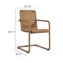 Abacus Outdoor Patio Wicker Dining Chairs Set of 2 by Modway