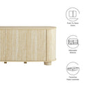 Overture 3-Door Oval Faux Travertine Sideboard by Modway by HouseOfZazla