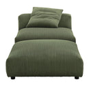 Solace Modular Corduroy Upholstered Armless Chair and Ottoman Set by Modway by HouseOfZazla