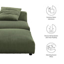 Solace Modular Corduroy Upholstered Armless Chair and Ottoman Set by Modway by HouseOfZazla