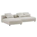 Solace 2-Piece Modular Corduroy Upholstered Sectional Sofa with Chaise by HouseOfZazla
