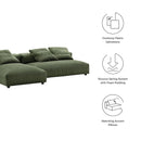 Solace 2-Piece Modular Corduroy Upholstered Sectional Sofa with Chaise by HouseOfZazla