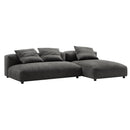 Solace 2-Piece Modular Upholstered Fabric Sectional Sofa with Chaise by Modway by HouseOfZazla