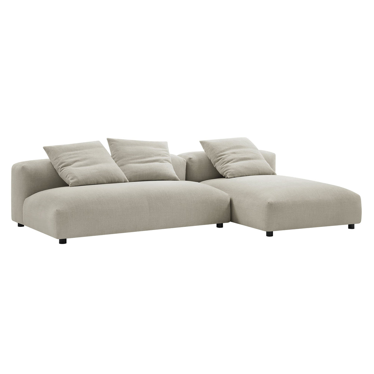 Solace 2-Piece Modular Upholstered Fabric Sectional Sofa with Chaise by Modway, photo 21 of 21