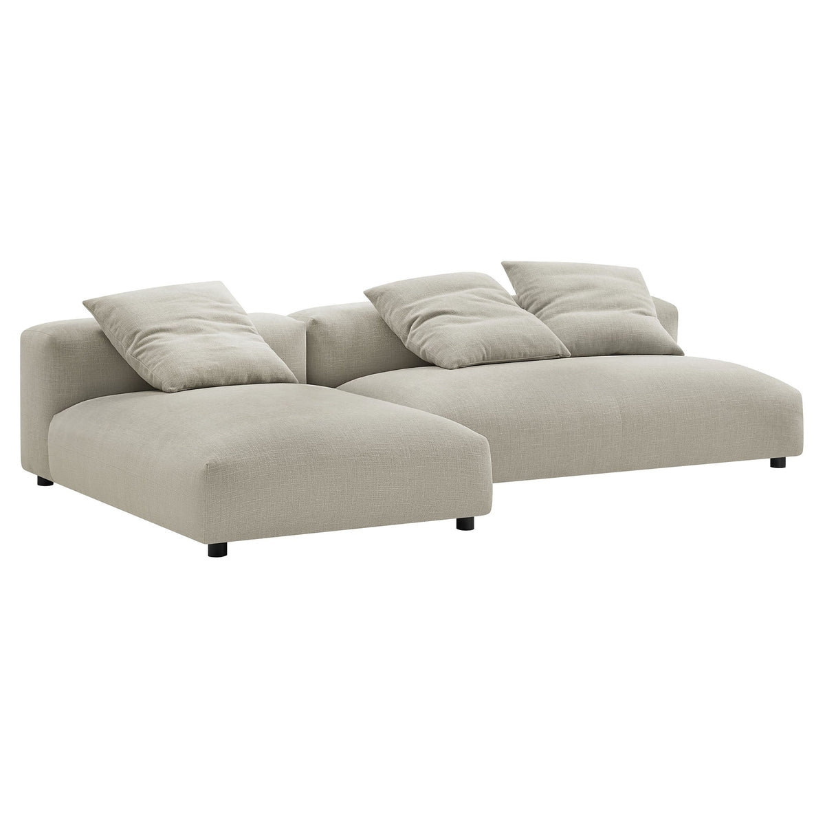 Solace 2-Piece Modular Upholstered Fabric Sectional Sofa with Chaise by Modway, photo 17 of 21