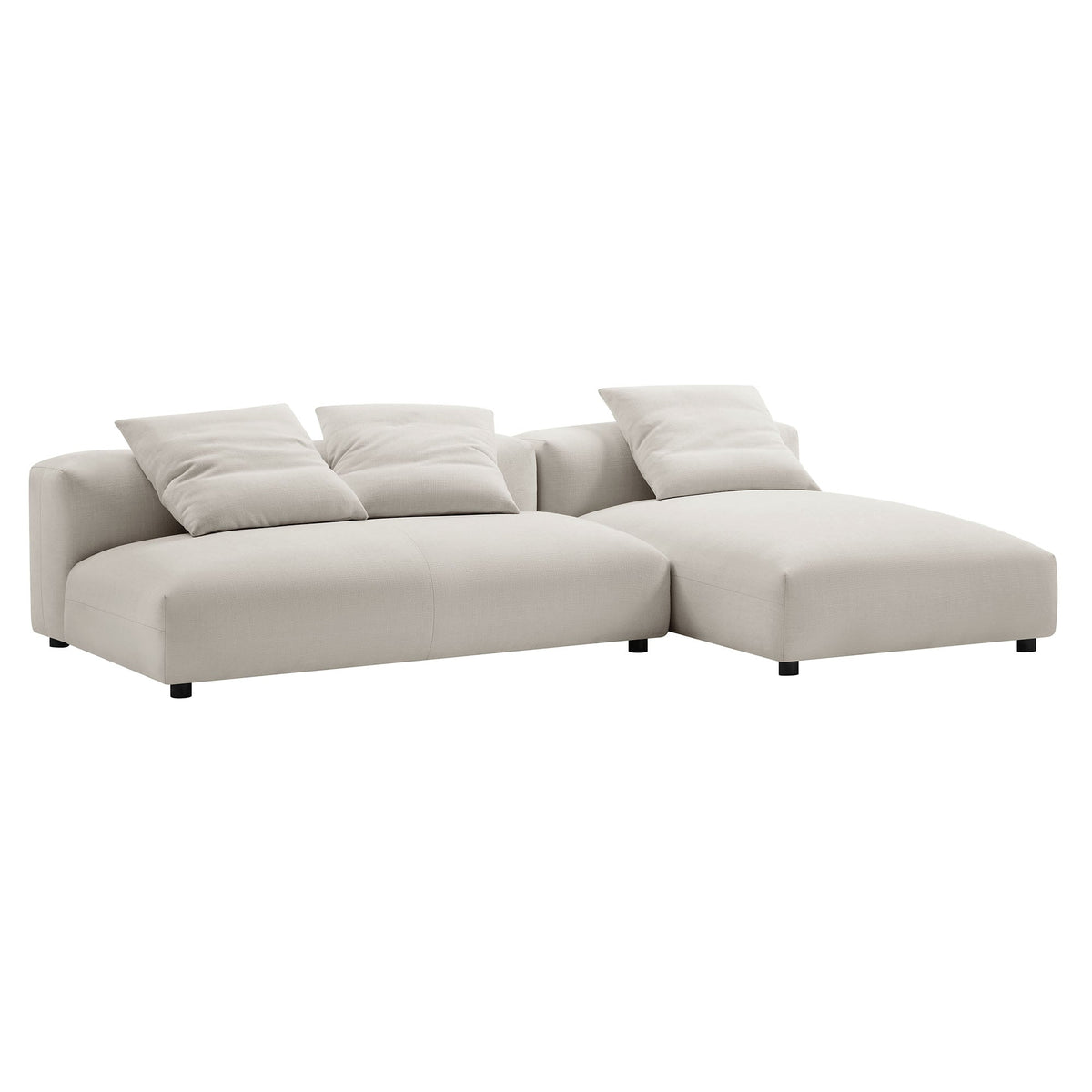 Solace 2-Piece Modular Upholstered Fabric Sectional Sofa with Chaise by Modway, photo 20 of 21