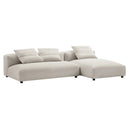 Solace 2-Piece Modular Upholstered Fabric Sectional Sofa with Chaise by Modway by HouseOfZazla