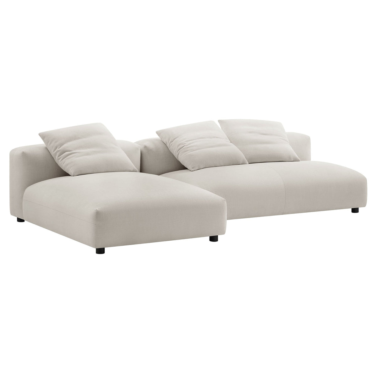 Solace 2-Piece Modular Upholstered Fabric Sectional Sofa with Chaise by Modway, photo 16 of 21