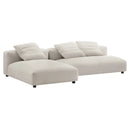 Solace 2-Piece Modular Upholstered Fabric Sectional Sofa with Chaise by Modway by HouseOfZazla