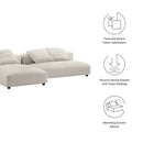 Solace 2-Piece Modular Upholstered Fabric Sectional Sofa with Chaise by Modway by HouseOfZazla
