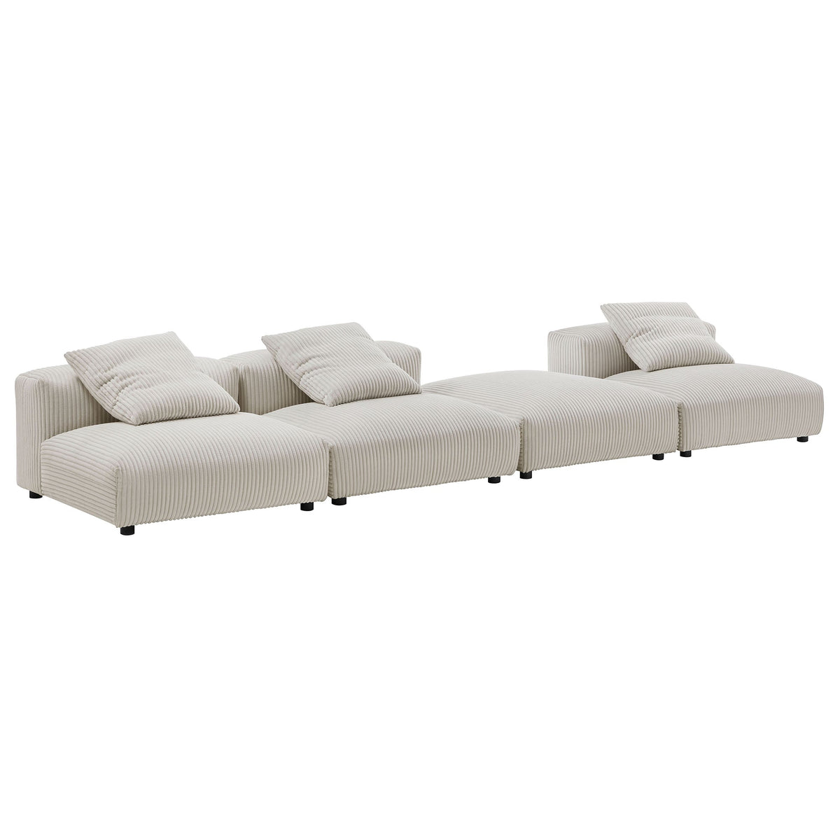 Solace 4-Piece Modular Corduroy Upholstered Sectional Sofa by Modway, photo 14 of 14