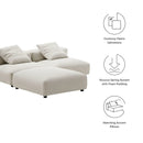 Solace 3-Piece Modular Corduroy Upholstered Sectional Sofa by Modway by HouseOfZazla