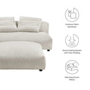 Solace Modular Corduroy Upholstered Armless Loveseat and Ottoman Set by HouseOfZazla