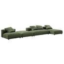 Solace 4-Piece Modular Corduroy Upholstered Sectional Sofa With Ottoman by HouseOfZazla