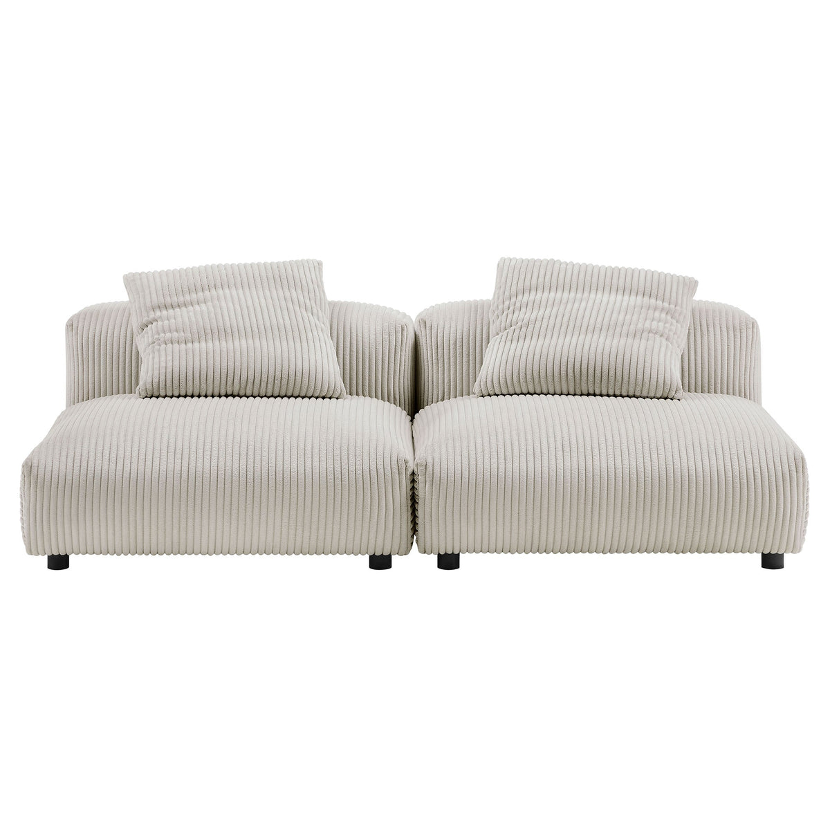 Solace 2-Piece Modular Corduroy Upholstered Sofa by Modway, photo 5 of 14