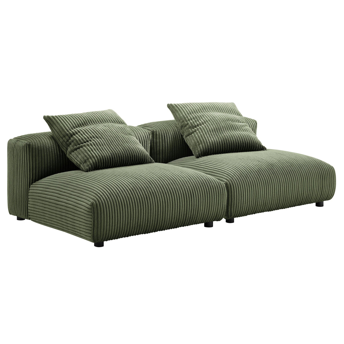 Solace 2-Piece Modular Corduroy Upholstered Sofa by Modway, photo 14 of 14