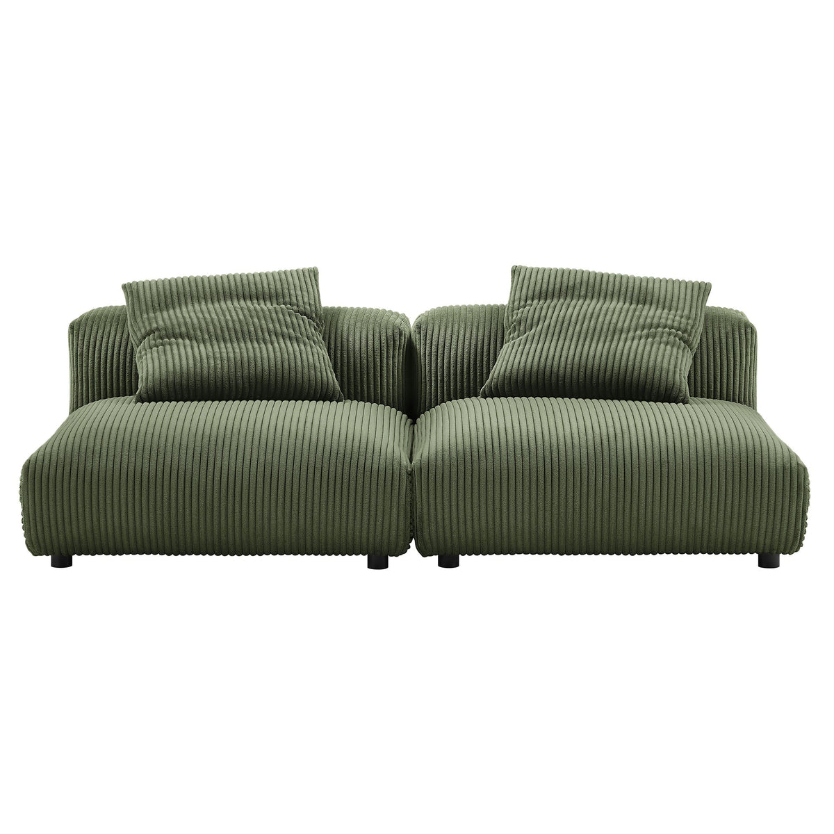 Solace 2-Piece Modular Corduroy Upholstered Sofa by Modway, photo 10 of 14