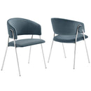 Nella Upholstered Performance Velvet Dining Chair Set of 2 by HouseOfZazla