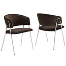 Nella Upholstered Performance Velvet Dining Chair Set of 2 by HouseOfZazla