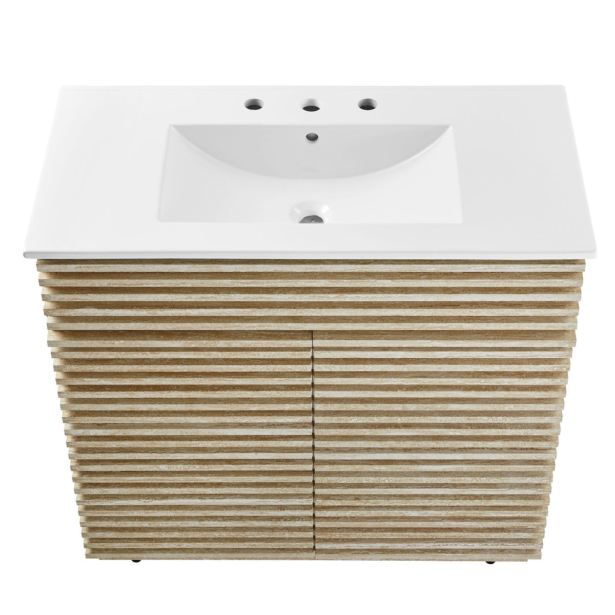 Render 24" Faux Travertine Bathroom Vanity With Sink by Modway, photo 14 of 14