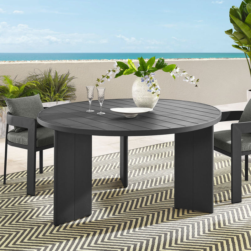 Tahoe Round Outdoor Patio Aluminum Dining Table by Modway, photo 7 of 7