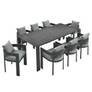Tahoe 9-Piece Outdoor Patio Aluminum Dining Set by Modway by HouseOfZazla