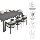 Tahoe 9-Piece Outdoor Patio Aluminum Dining Set by Modway by HouseOfZazla