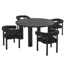 Nautica 5-Piece Round Outdoor Patio Aluminum Dining Table and Chairs Set by HouseOfZazla