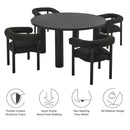 Nautica 5-Piece Round Outdoor Patio Aluminum Dining Table and Chairs Set by HouseOfZazla