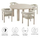 Nautica 5-Piece Round Outdoor Patio Aluminum Dining Table and Chairs Set by HouseOfZazla