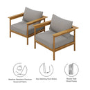 Wren Outdoor Patio Teak Wood Armchair Set of 2 by Modway by HouseOfZazla
