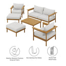 Wren 6-Piece Outdoor Patio Teak Wood Furniture Set by Modway by HouseOfZazla