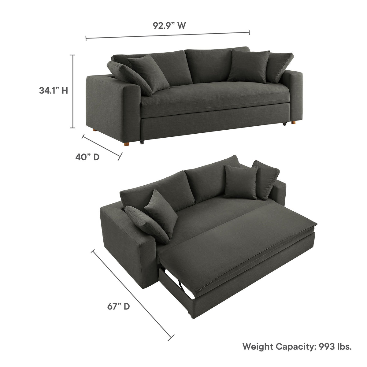 Commix Down Filled Overstuffed Sleeper Sofa by Modway, photo 19 of 21