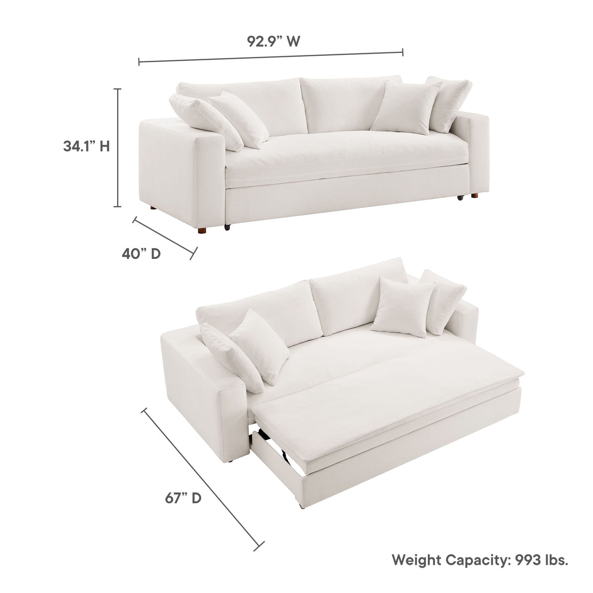 Commix Down Filled Overstuffed Sleeper Sofa by Modway, photo 18 of 21