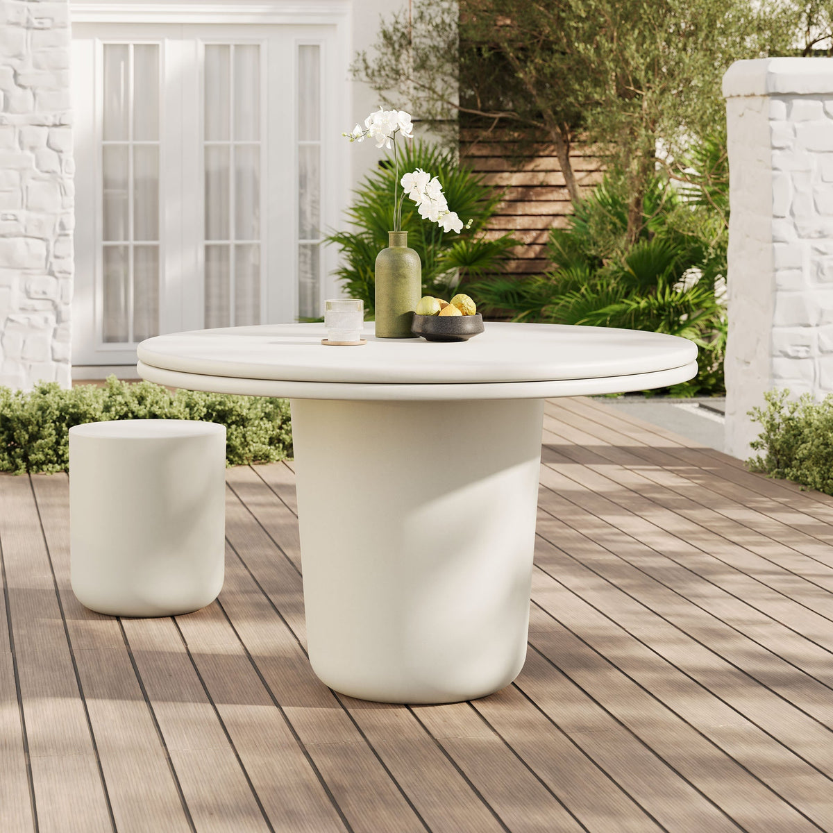 Brion 48" Indoor - Outdoor Patio Concrete Round Dining Table by Modway, photo 6 of 14