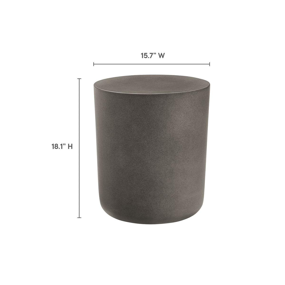 Brion Indoor-Outdoor Patio Concrete Stool by Modway, photo 2 of 14